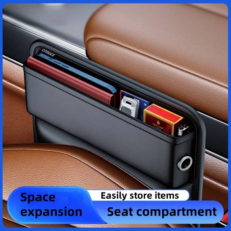 Premium Leather Car Seat Gap Storage Box – Lightweight & Multi-Functional Organizer