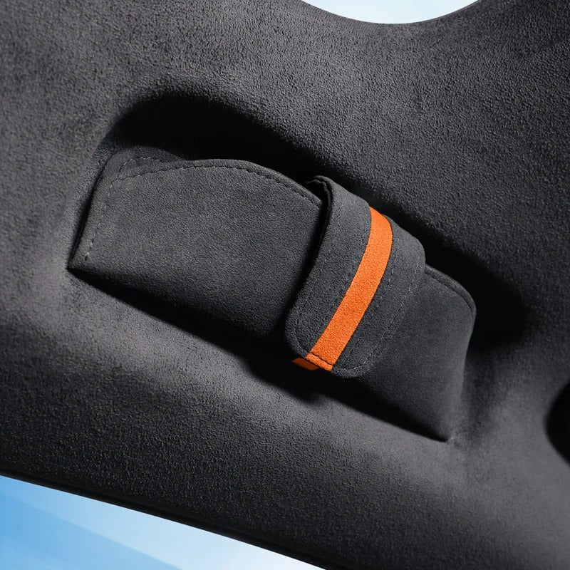 Alcantara Suede Magnetic Sunglasses Holder – Stylish Car Glasses Case Storage Box
