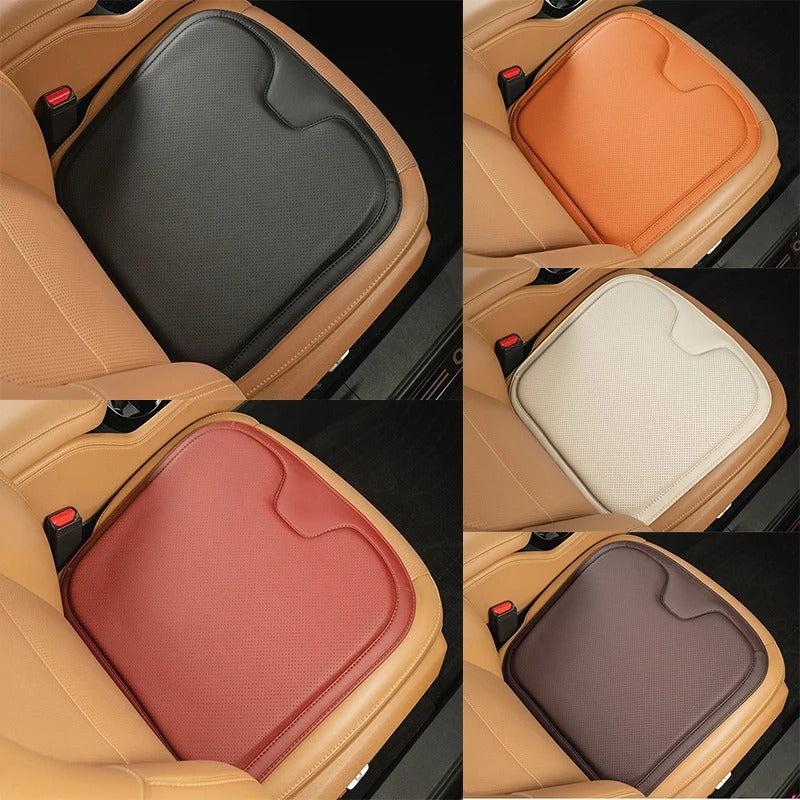 Luxury Universal Car Seat Cushion & Breathable Leather Cover – Non-Slip Seat Protector for Cars & Office Chairs