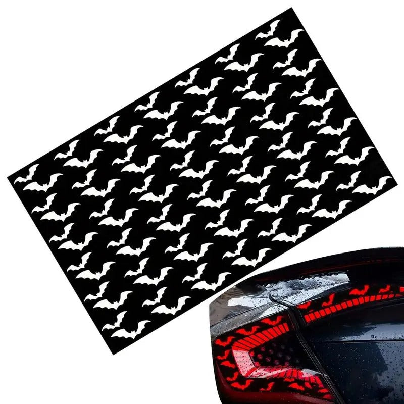 Bat Taillight Stickers – Decorative Adhesive Tint for Car Rear Lights - Delicate Leather  