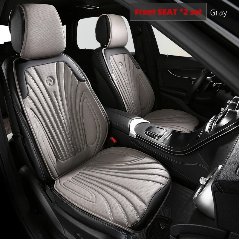 Universal Pink and White Car Seat Cover - Breathable Leather Protector Mat with Anti-Slip Design