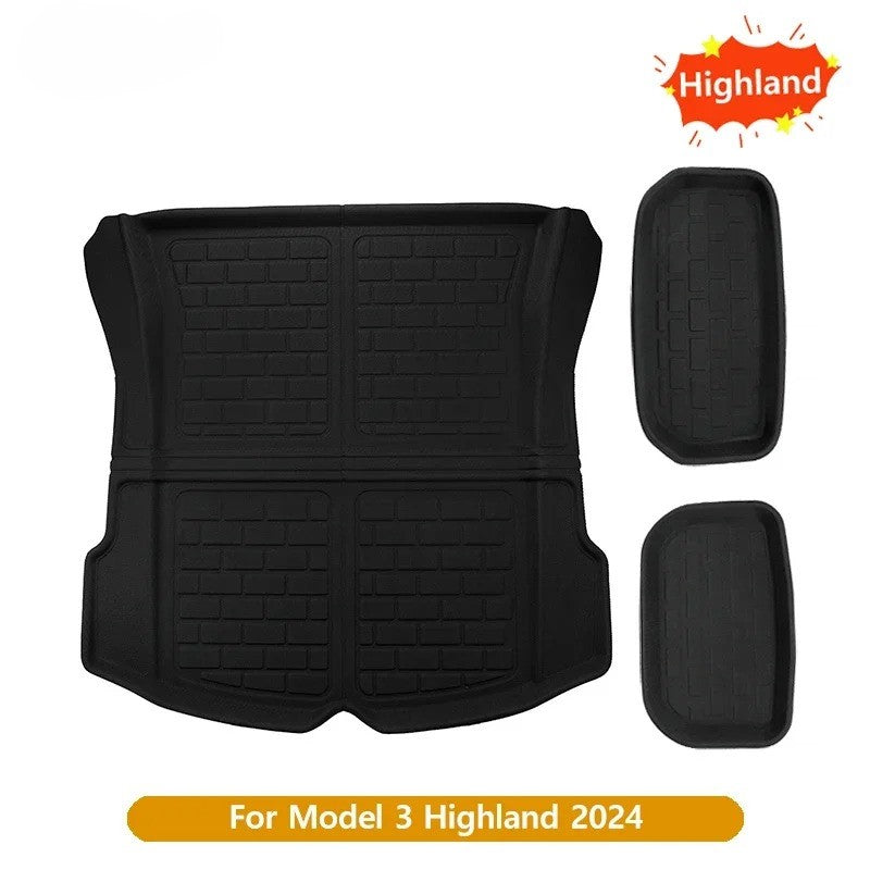 Tesla Model Y/3 Floor Mat & Trunk Luggage Mat (2017-2024) - All-Weather Protection for Left & Right Hand Drive (LHD/RHD)