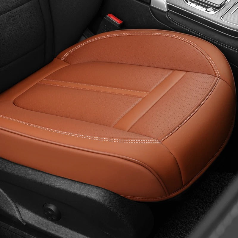 Full Set Nappa Leather Car Seat Covers – Waterproof, Universal Fit with Surround Bottom Design | Luxury Seat Protector for Cars, SUVs, Pickups