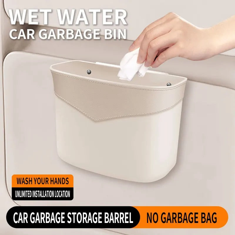 Car Trash Can & Storage Bag – Hanging Rear and Front Seat Organizer