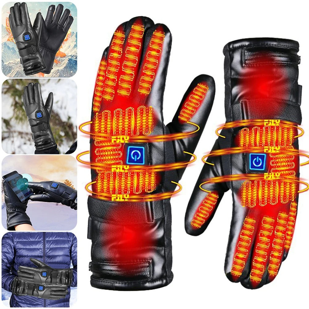 Waterproof Heated Gloves with 3 Temperature Levels – Rechargeable Hand Warmers for Outdoor Winter Activities