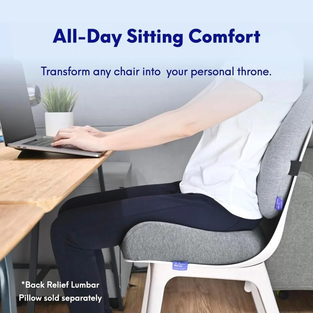 Cushion Lab Pressure Relief Seat Cushion – Ergonomic Memory Foam Support for Long Sitting Hours