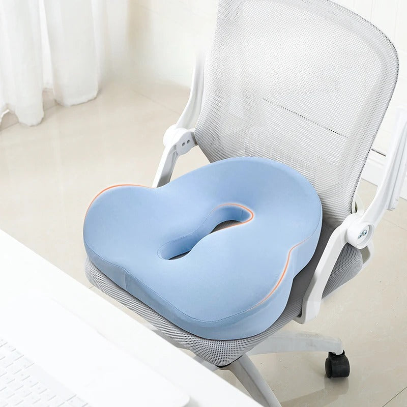 Memory Foam Non-Slip Seat Cushion – Hip & Tailbone Pain Relief for Office Chairs & Car Seats