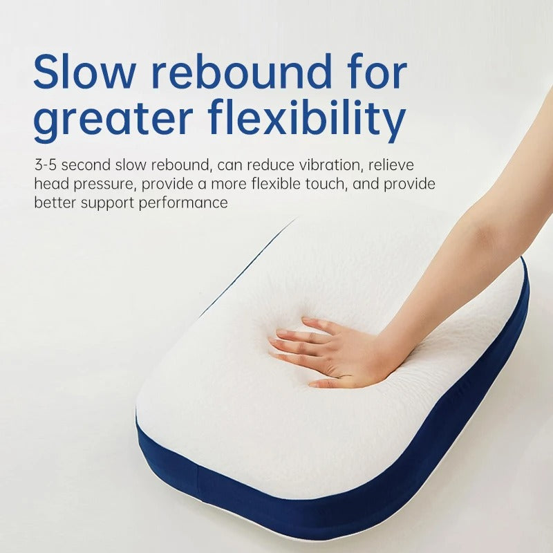 1PC Memory Foam Pillow – Bread-Shaped Soft Rebound Pillow for Neck Protection and Cervical Health (58x38cm)