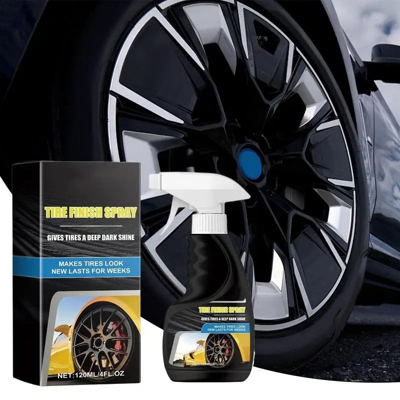 Long-Lasting Tire Shine Spray – High Gloss Protective Tire Dressing (120ml)