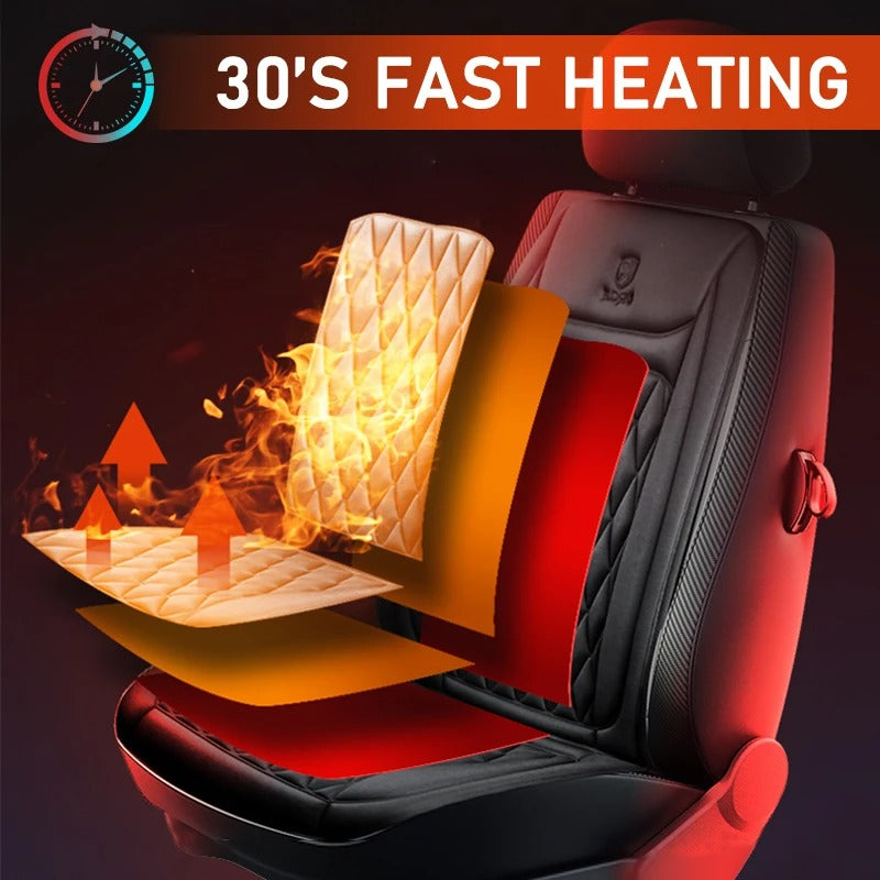 Universal 12V Heated Car Seat Cushion – Flannel/Cloth Winter Warmer with Adjustable Modes