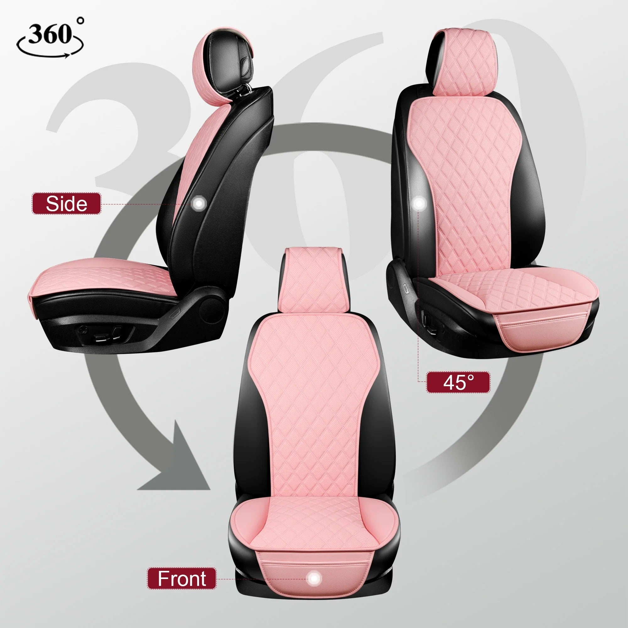 PU Leather Car Cushion Set – Double Stitched, All-Season Comfort, Gift For Mother's Day 2025