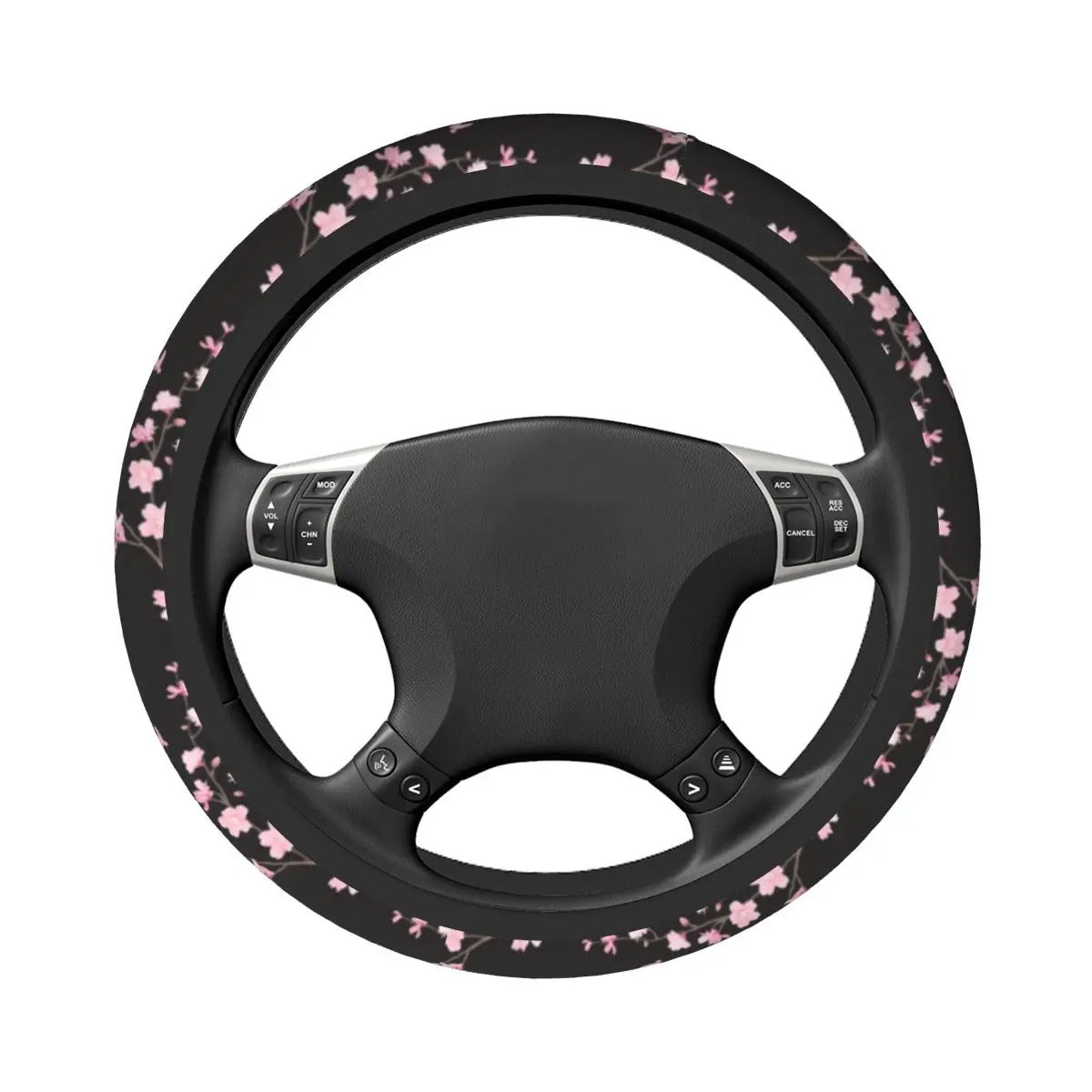 Sakura Sky Steer Wheel Cover, Cherry Blossom Steering Wheel Cover Cute, Japanese Aesthetic Car Decor,  Car Accessories 07