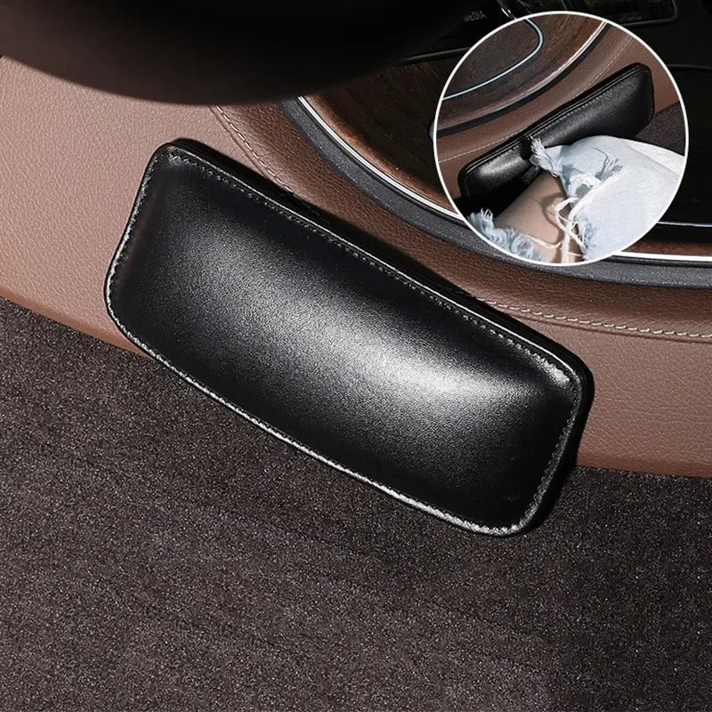 Universal Leather Knee Pad – Memory Foam Cushion for Car Interior Thigh Support - Delicate Leather  