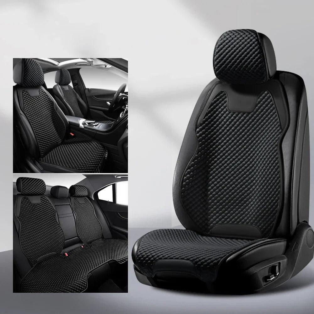 Ice Silk Car Seat Cushion - Ventilated, Universal Fit, All-Season Comfort for Single Seats ( 1PCS)