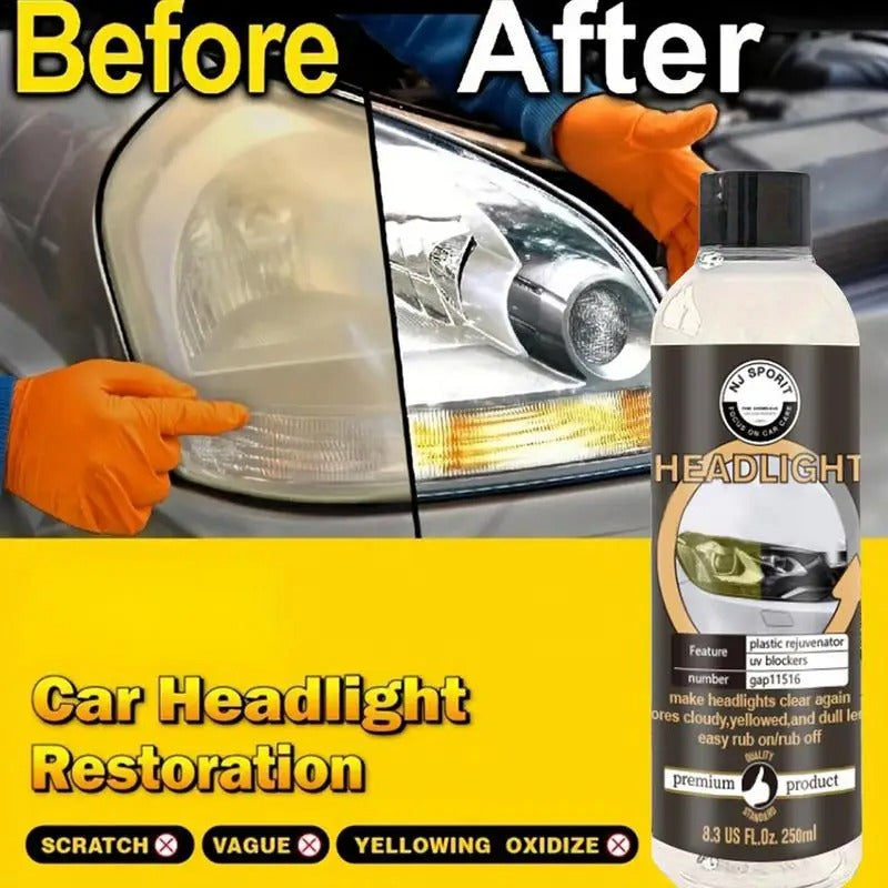 Headlight Clear Coat – 250ml Headlight Cleaner & Restorer for Enhanced Visibility