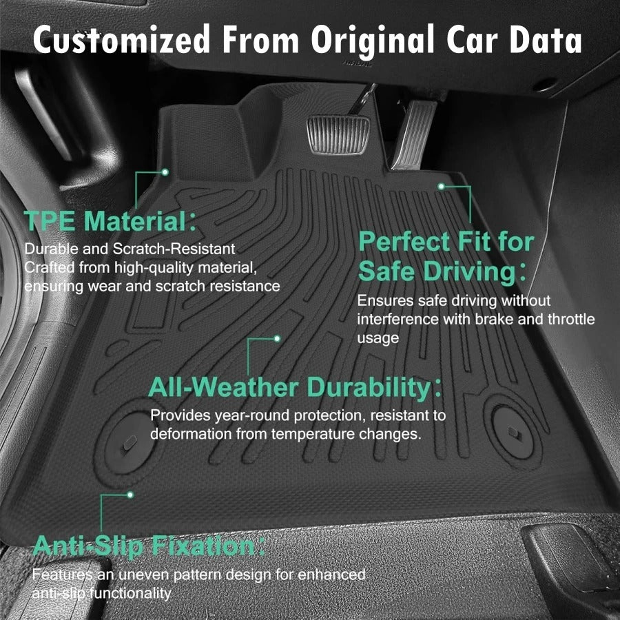 TPE Floor Mats & Cargo Mat Set for 2020-2024 Hyundai Palisade 7/8 Seater - All Weather Protection