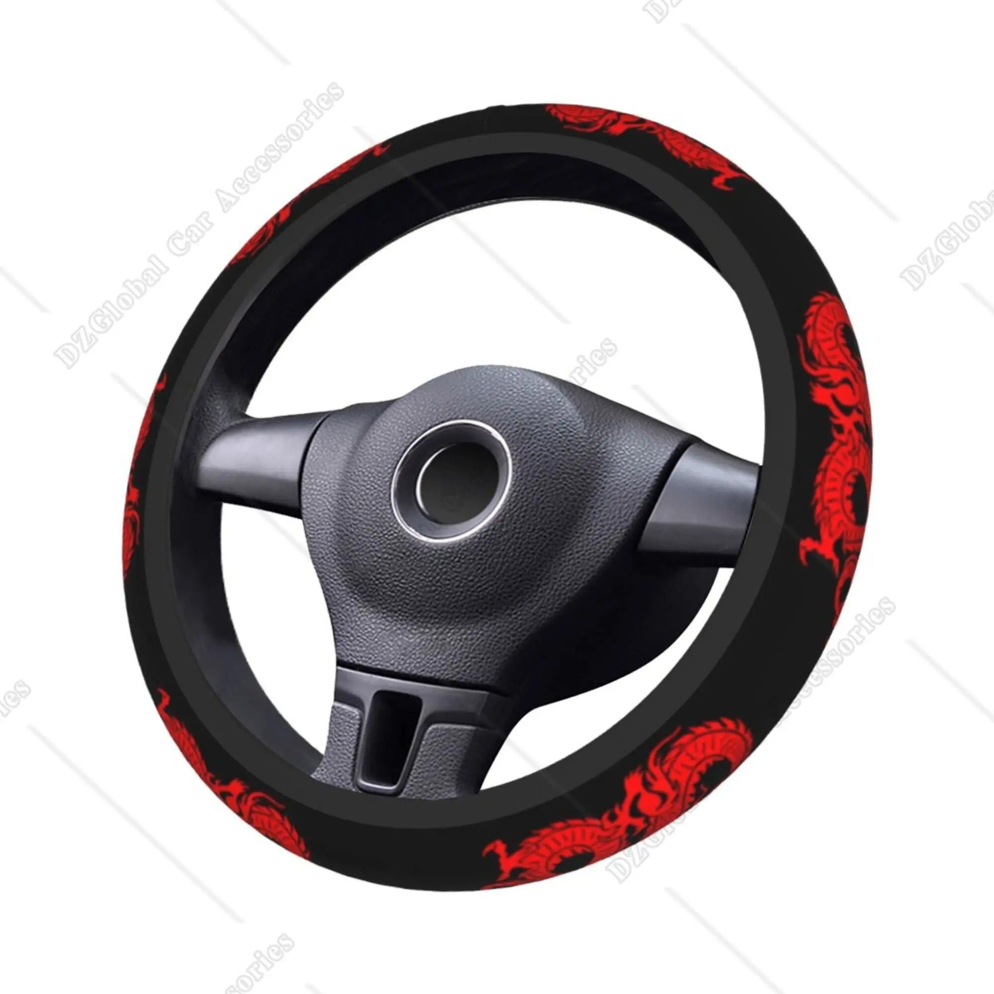 Dragon Red Universal Neoprene Steering Wheel Cover, Car Steering Wheel Cover, Car Accessories 18