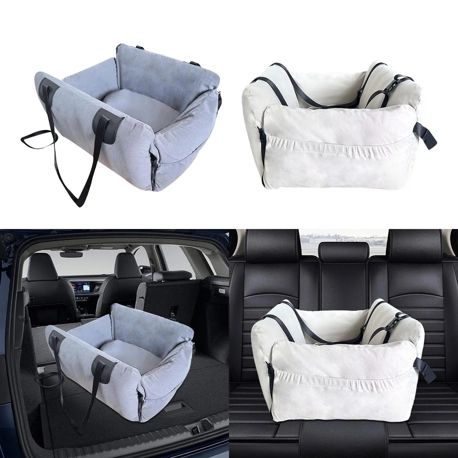 Small Dog Car Seat & Handbag – Portable Travel Bed for Pets