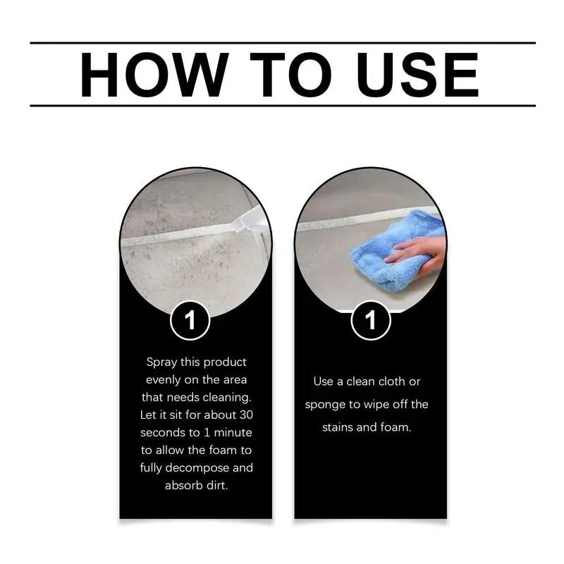 Multi-Purpose Car Interior Cleaner – 120ml Foam Cleaning Solution for Auto & Household Use