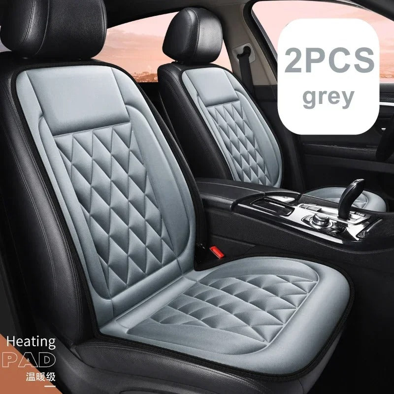 2PCS Universal Heated Car Seat Cushion Set - Winter Thermal Driver Seat Covers