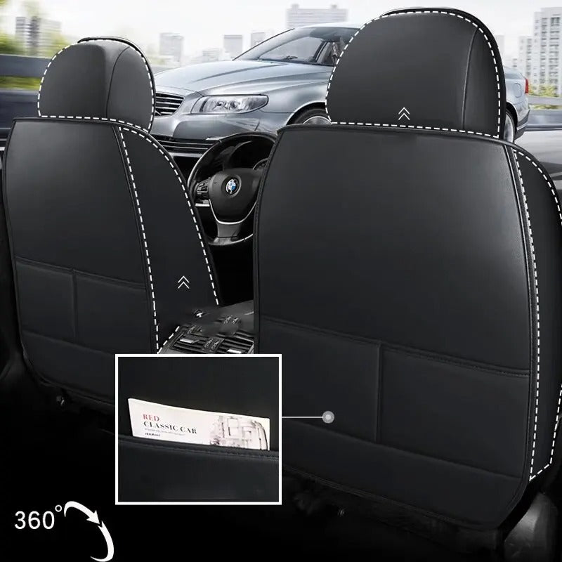 5D Universal Nappa Leather Waterproof Car Seat Cover - Compatible with Car