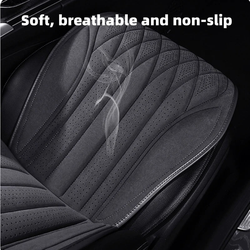 Breathable Luxurious Suede Car Seat Cover - Soft, Anti-Slip Driver’s Cushion for All-Season Comfort