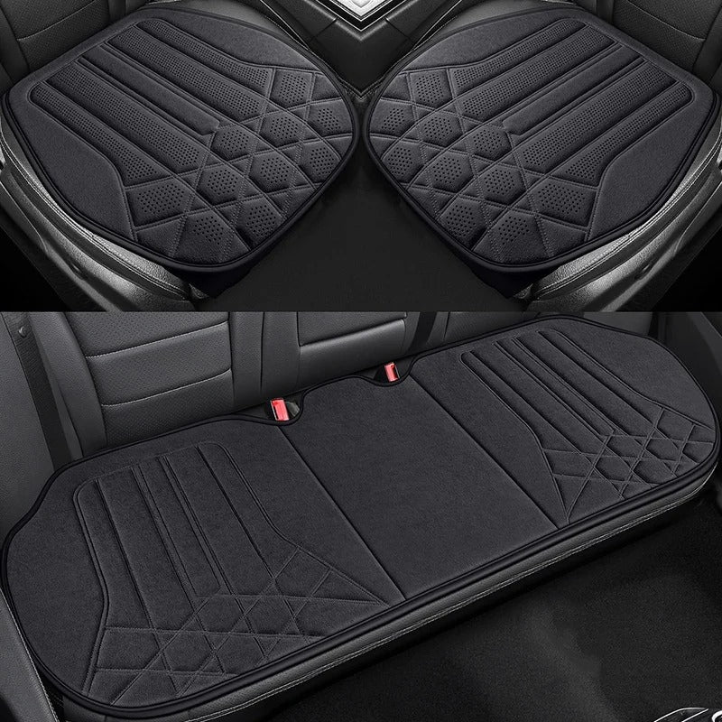 Universal Soft Suede Car Seat Cover - Breathable, Anti-Slip Driver's Support Cushion