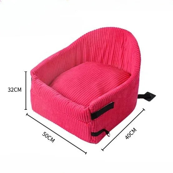 Comfortable Pet Car Seat Carrier Bag - Washable Travel Cushion for Dogs & Cats - Delicate Leather  