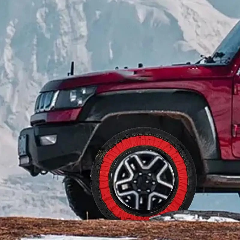 Snow Socks for Cars – High-Strength Anti-Skid Traction Device for SUVs & Sedans