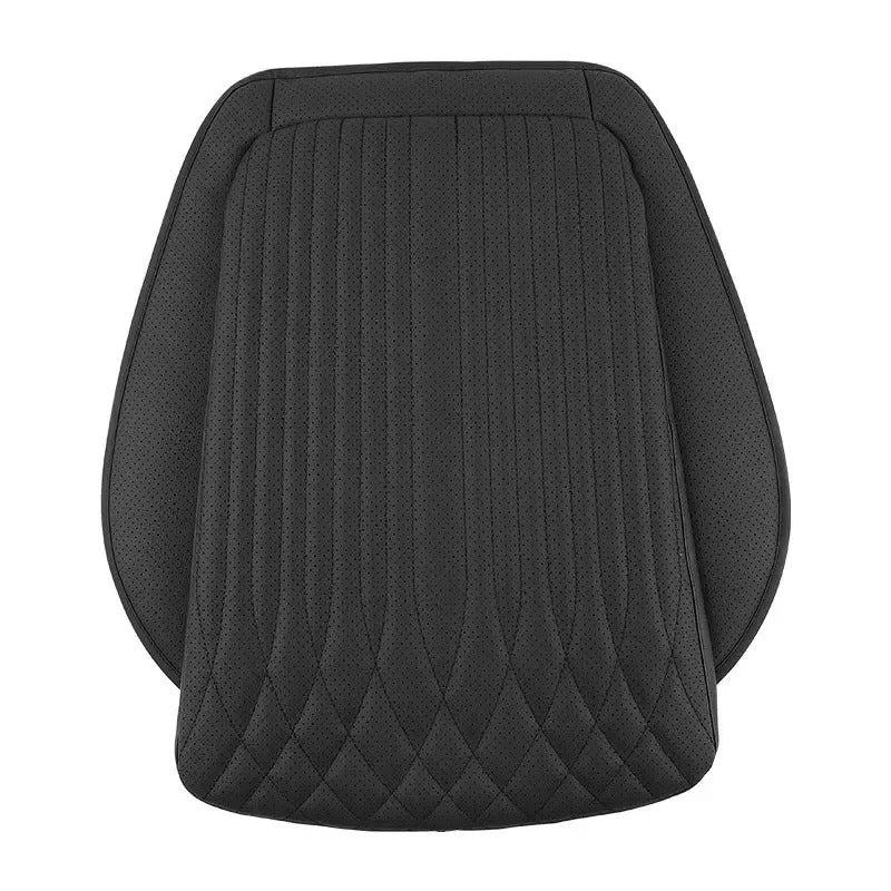 Luxury Leather Car Seat Cushion – Breathable, Non-Slip Support Pad for Universal Fit