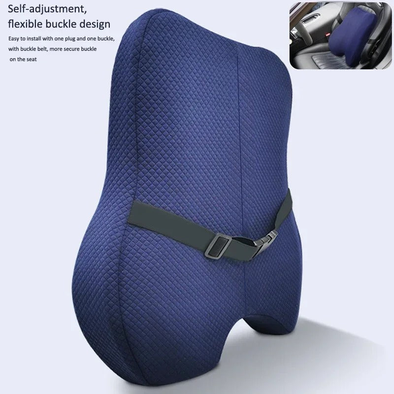 Memory Foam Seat Cushion & Back Support Pillow Set – Ergonomic Coccyx Relief for Office Chair & Car