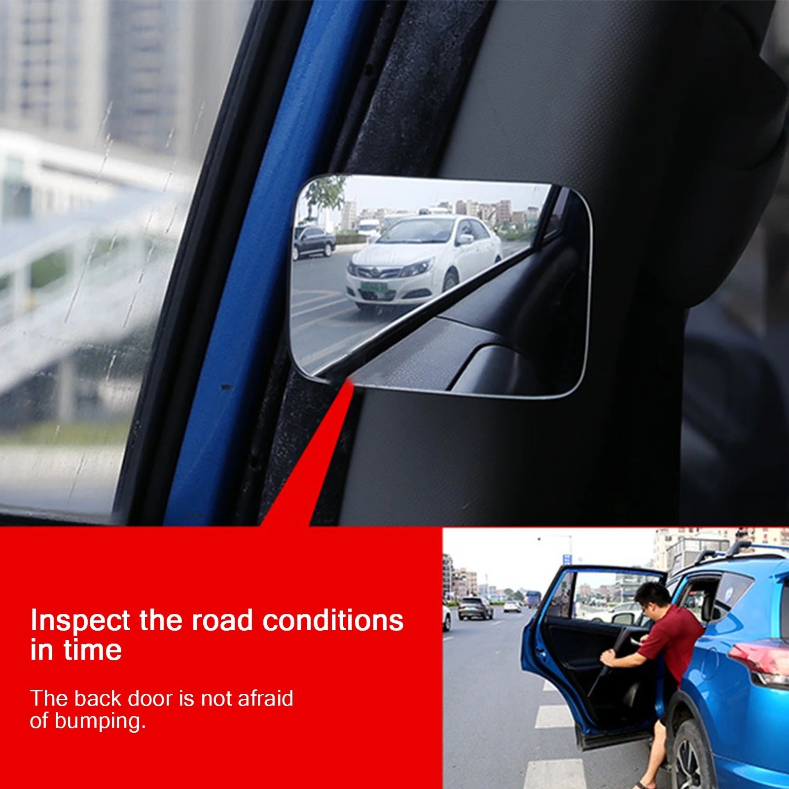 360° Adjustable Blind Spot Mirror – Wide-Angle Auxiliary Rearview Mirror for Cars