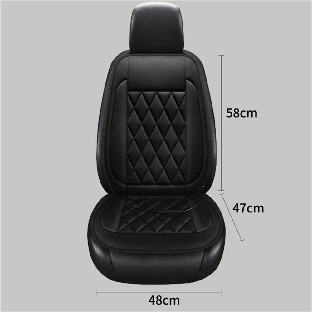 2PCS Universal Heated Car Seat Cushion Set - Winter Thermal Driver Seat Covers