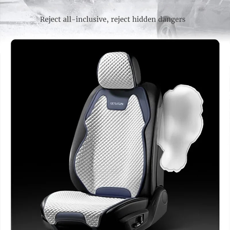 Ice Silk Car Seat Cushion - Ventilated, Durable, All-Season Universal Front Seat Cover