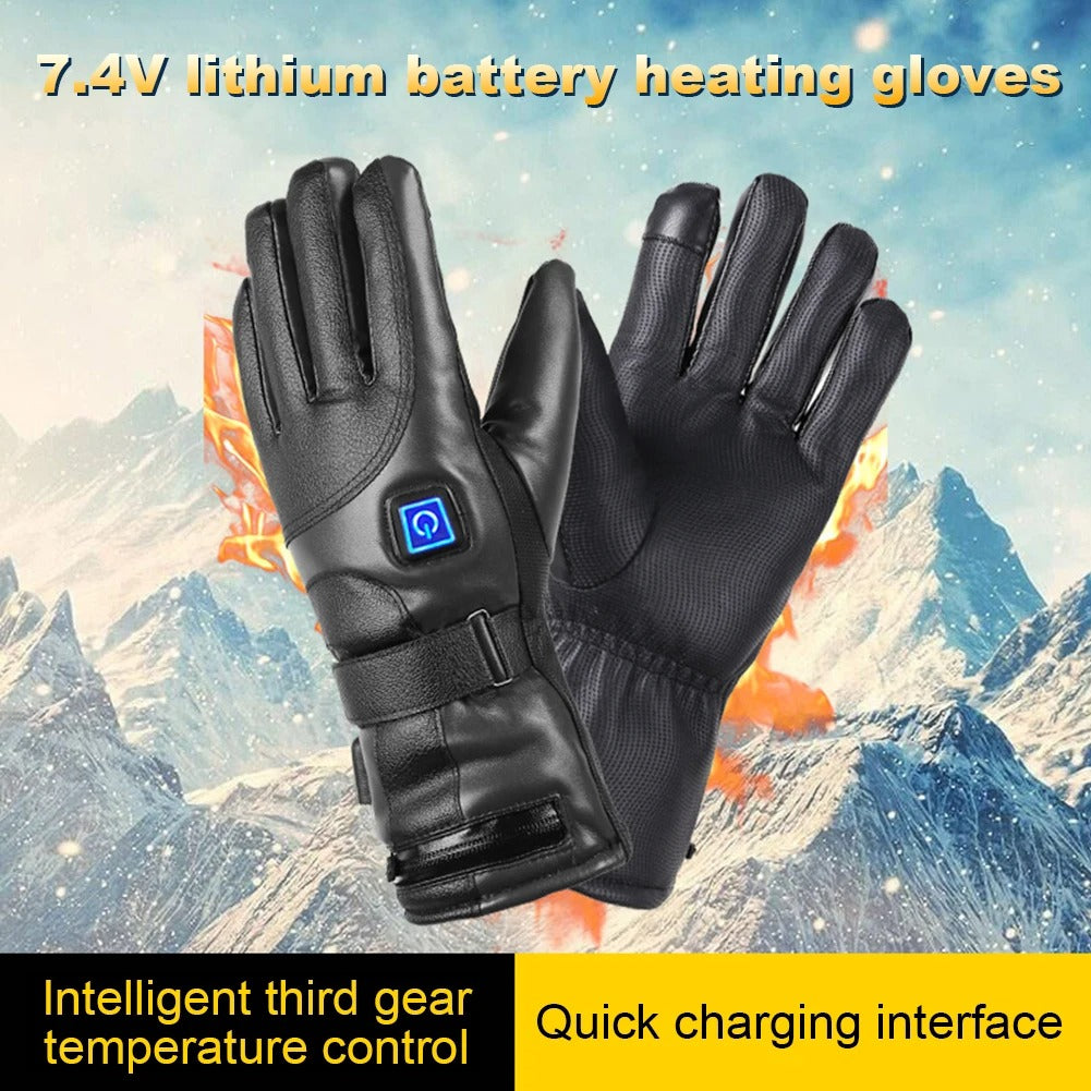 Waterproof Heated Gloves with 3 Temperature Levels – Rechargeable Hand Warmers for Outdoor Winter Activities