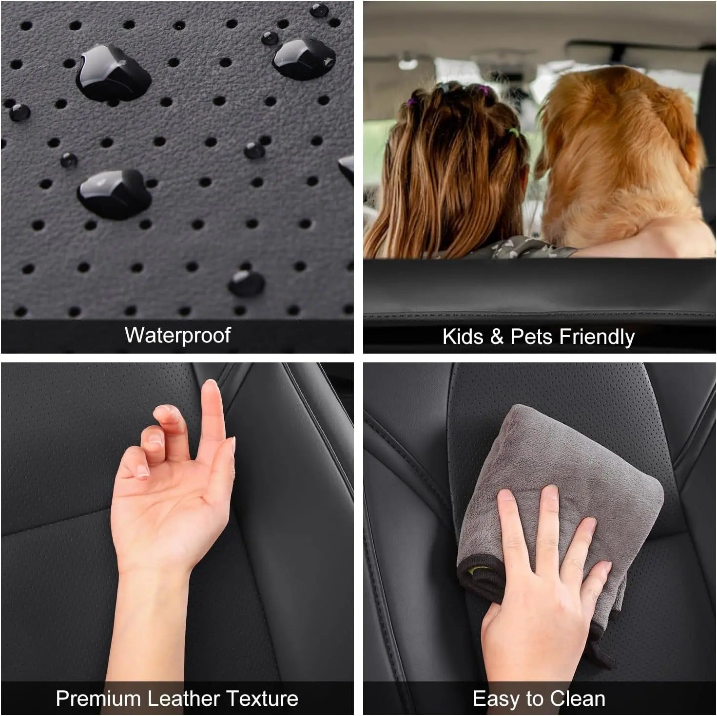 Custom Fit Nappa Leather Car Seat Covers - Full Set for Tesla Model Y (2020-2024)