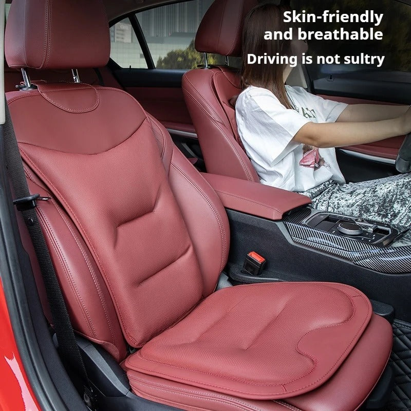 Anti-Fouling Leather Car Seat Cushion – One-Piece Winter Seat Cover for Audi, BMW, and Mercedes