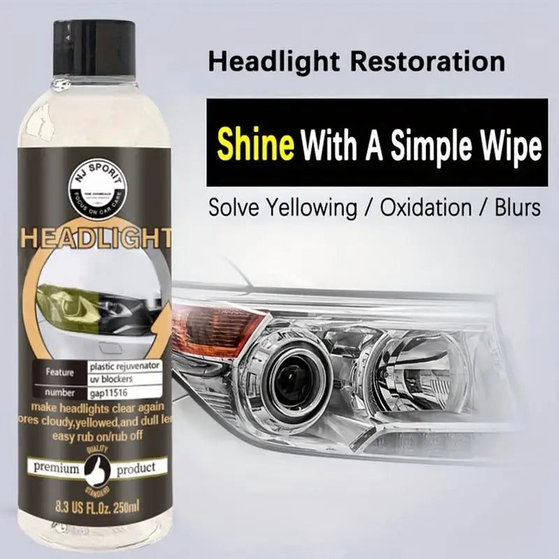 Headlight Clear Coat – 250ml Headlight Cleaner & Restorer for Enhanced Visibility