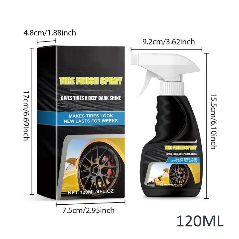 Long-Lasting Tire Shine Spray – High Gloss Protective Tire Dressing (120ml)