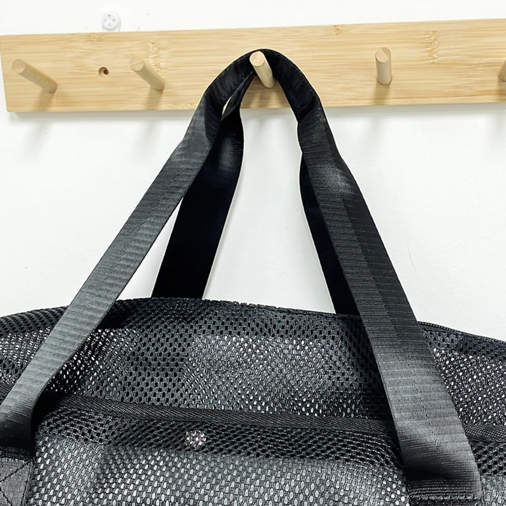 Mesh Travel Duffle Bag – Large-Capacity Weekender with Shoe Compartment & Wet-Dry Separation