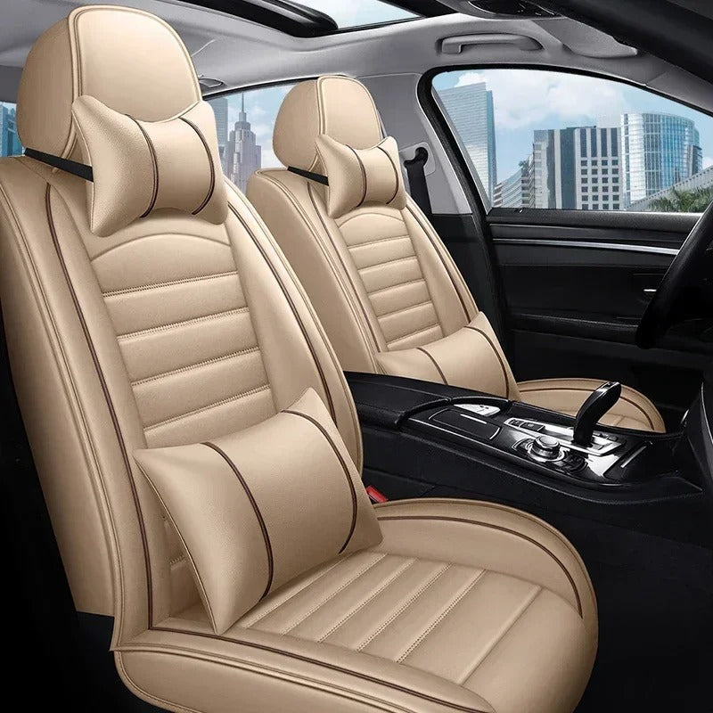 Full Coverage PU Leather Car Seat Cover - All-Season Car Interior Accessory