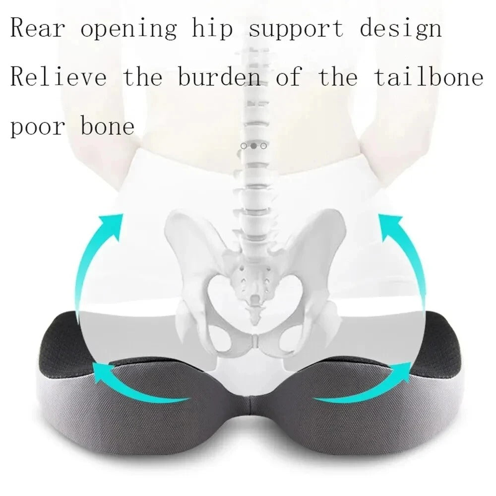 Orthopedic Memory Foam Non-Slip Cushion – Prostate Support for Tailbone, Sciatica, and Back Pain Relief