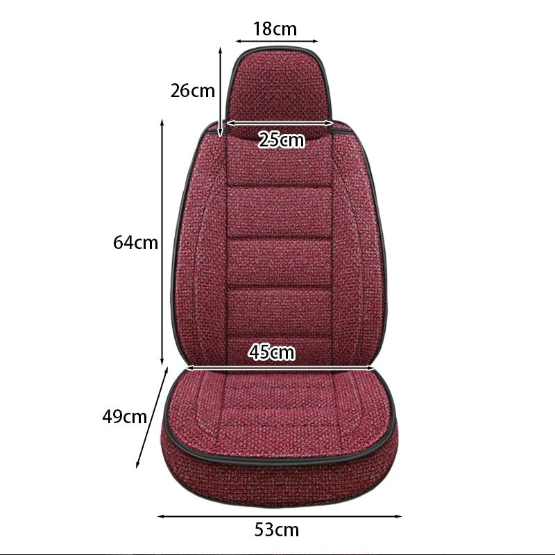 Universal Linen Car Seat Cover – Breathable Protector for Cars, SUVs, Trucks, and Vans