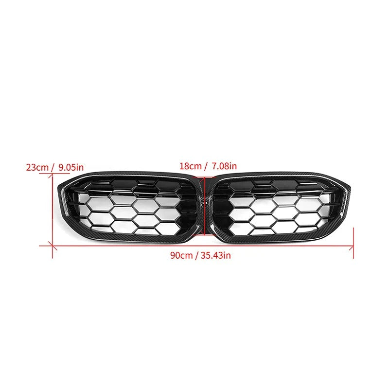 Real Carbon Fiber Front Kidney Grille for BMW 3 Series G20/G21/G28 LCI (2023-In)