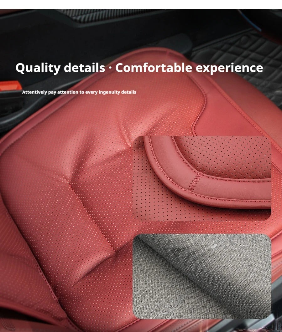 Anti-Fouling Leather Car Seat Cushion – One-Piece Winter Seat Cover for Audi, BMW, and Mercedes