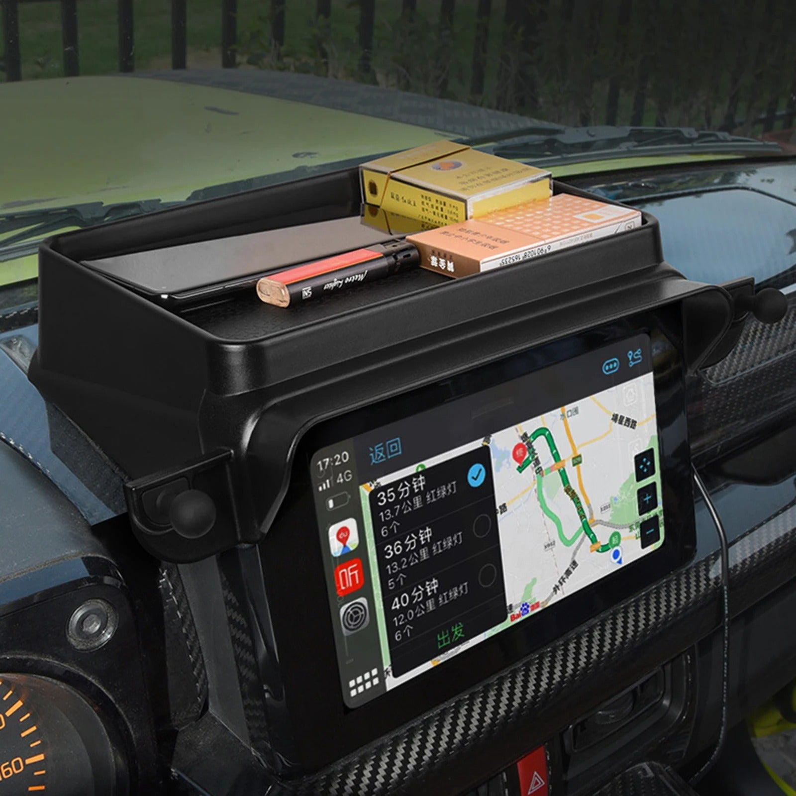 Central Dashboard Storage Box Tray – Phone Holder Organizer for Suzuki Jimny JB64 JB74W (2019-2022)