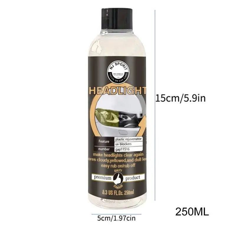 Headlight Clear Coat – 250ml Headlight Cleaner & Restorer for Enhanced Visibility