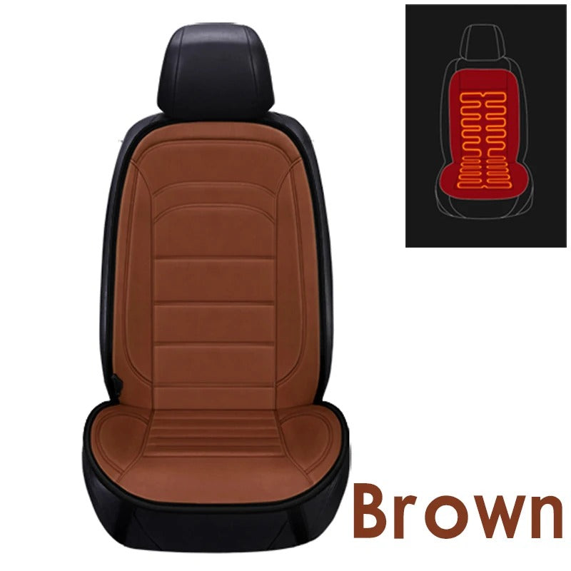 Universal 12V Heated Car Seat Cover - Winter Car Seat Protector with Heating Function