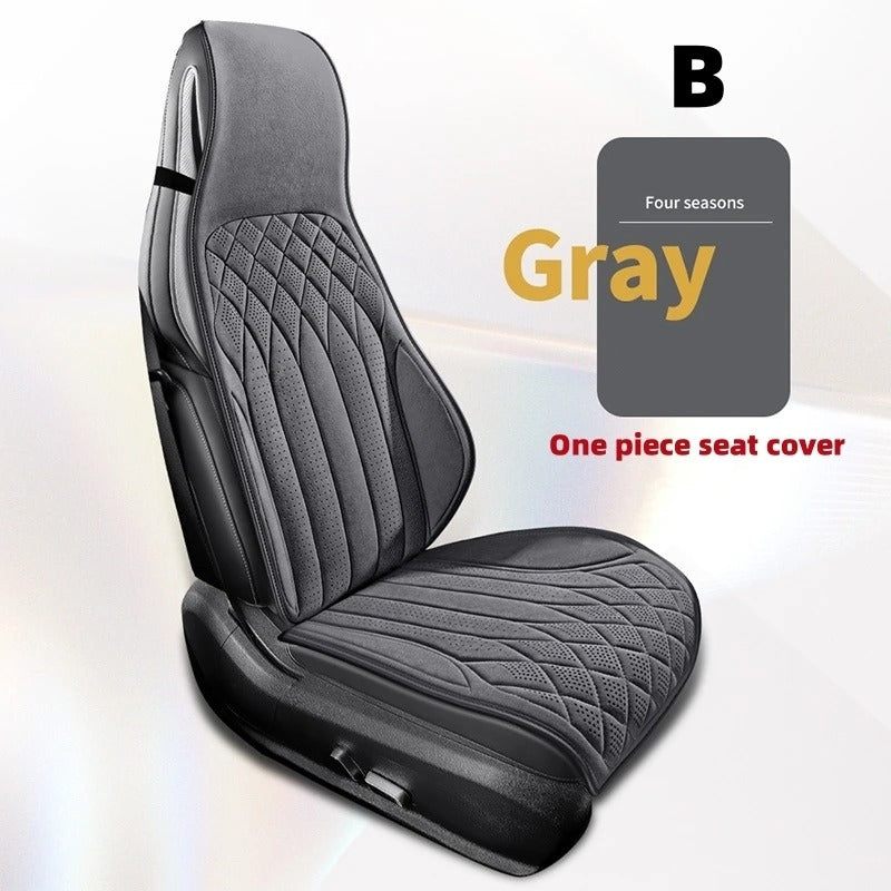 Breathable Luxurious Suede Car Seat Cover - Soft, Anti-Slip Driver’s Cushion for All-Season Comfort