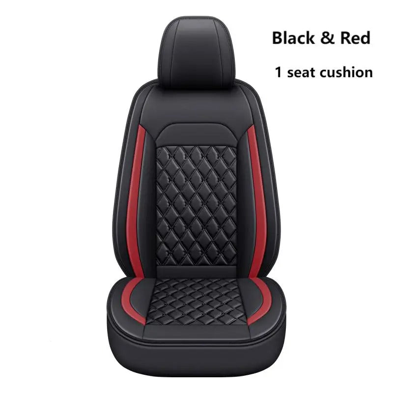 Full Set PU Leather Car Seat Covers - 3D Wrap-Around Design, Breathable and Comfortable for 5-Seater Cars